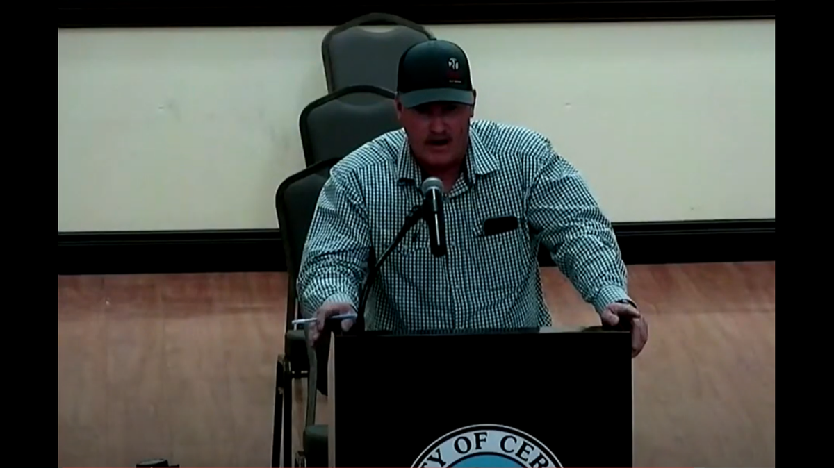 The Ceres City Council appointed John Osgood, shown speaking at the Oct. 25, 2021 meeting, to fill the District 4 council member vacancy on Nov. 9, 2021.