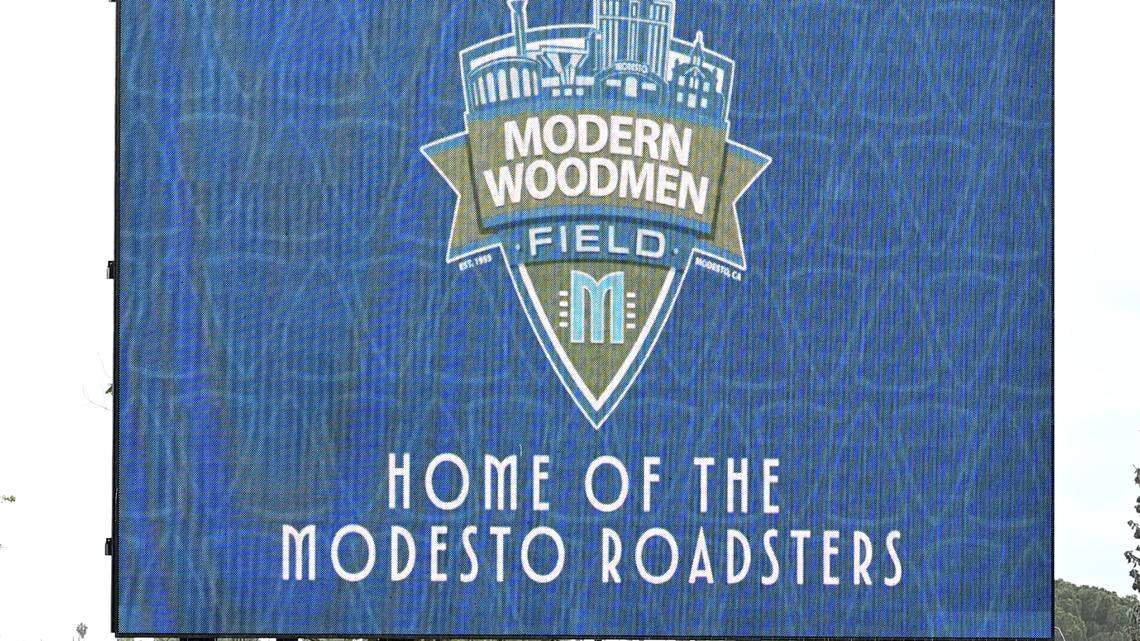 Modesto Roadsters announced the new name of the former John Thurman Field in Modesto, Wednesday, April 22, 2026. The ballpark has been renamed to Modern Woodmen Field, an insurance company out of Iowa.