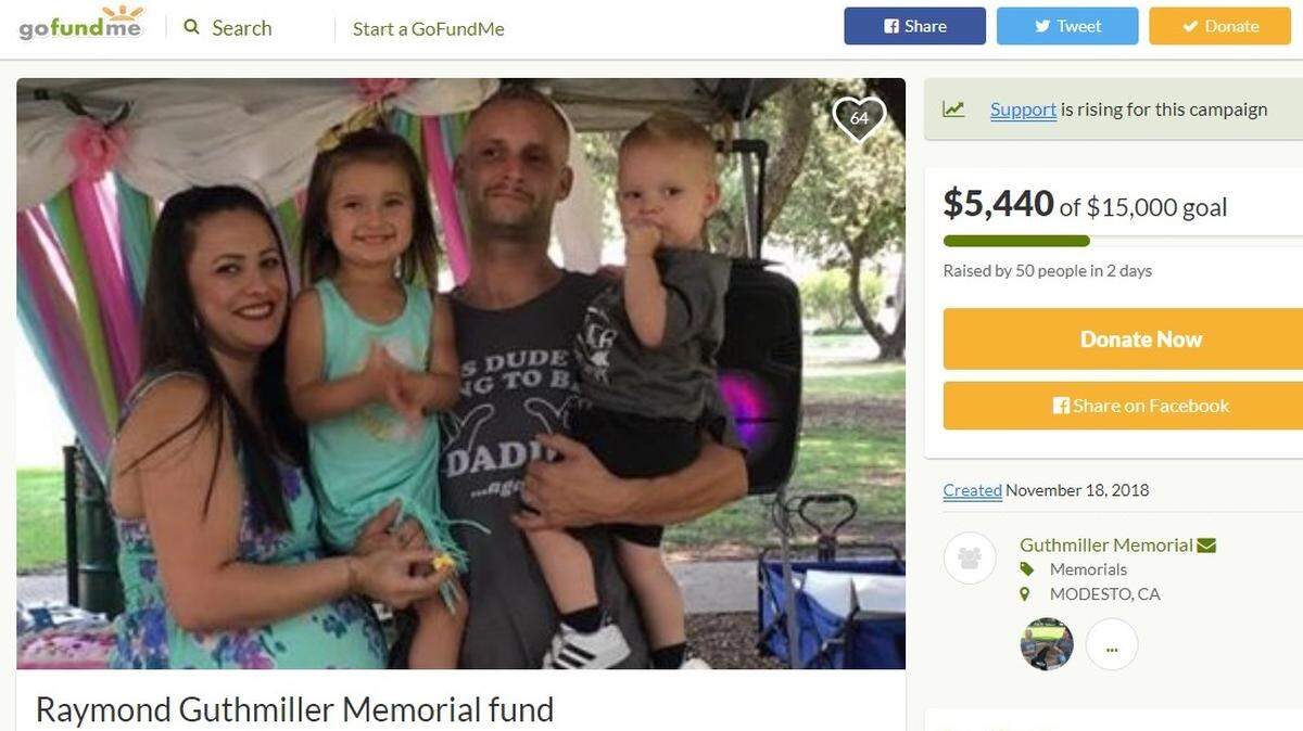 Harry Raymond Guthmiller III of Modesto was killed in a crash on South Carpenter Road on Saturday, Nov. 17, 2018.