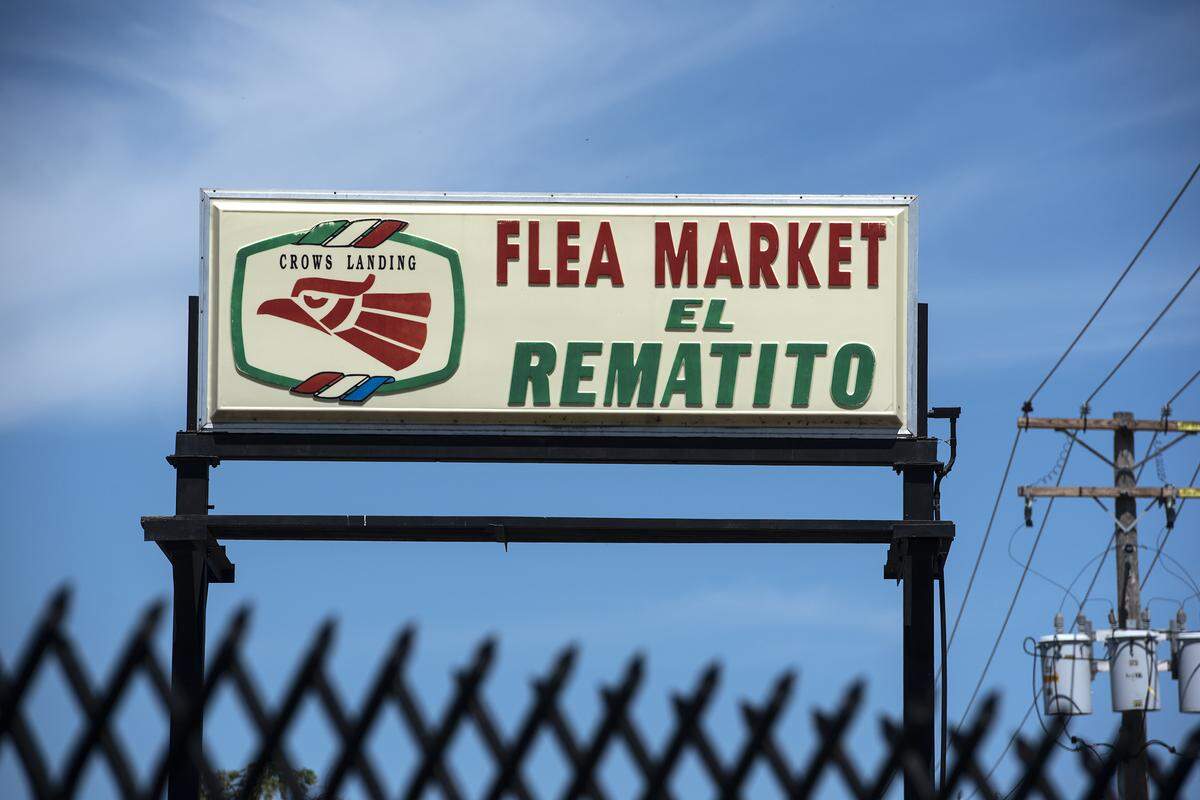 El Rematito Flea Market on Crows Landing Road in Modesto, Calif., on Tuesday, April 14, 2020.