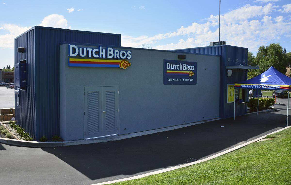 The new Dutch Bros Coffee drive-up coffee shop will open in Oakdale, Calif. Friday, Aug. 30, 2019.