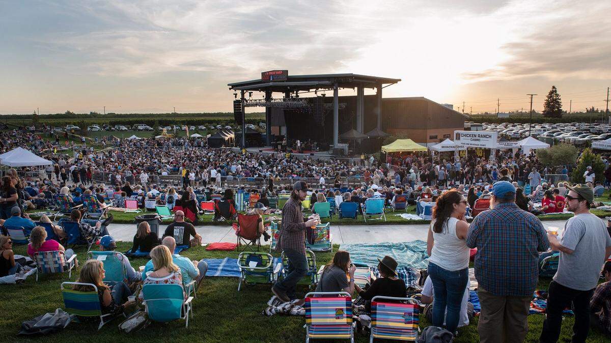 Guests pictured in 2019 at the Fruit Yard Amphitheatre in Modesto.