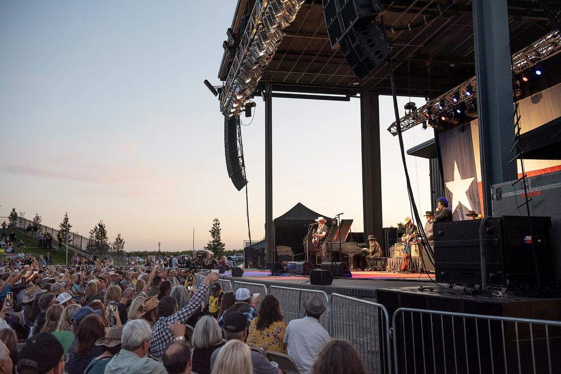 The crowd enjoys a past year’s show at the Fruit Yard Amphitheater in Modesto.