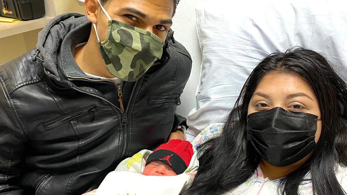 Elias Portillo, Jr. and his parents Elias Portillo and Marysol Leyva.