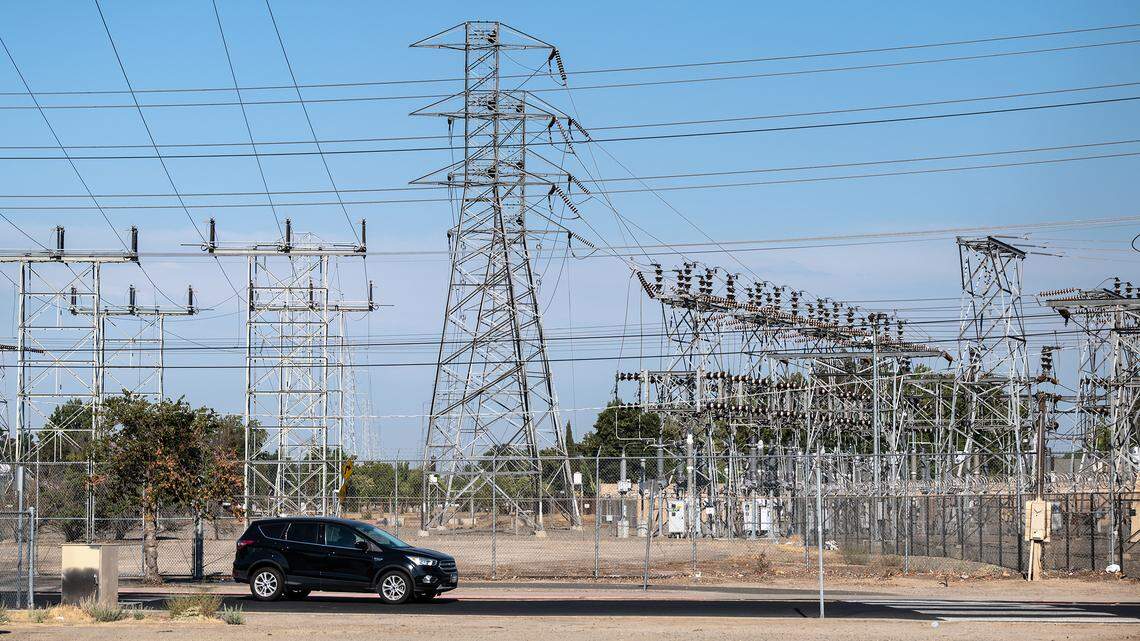 Modesto Irrigation District substation on Carver Road in Modesto, Calif., on Tuesday, September 6, 2022.