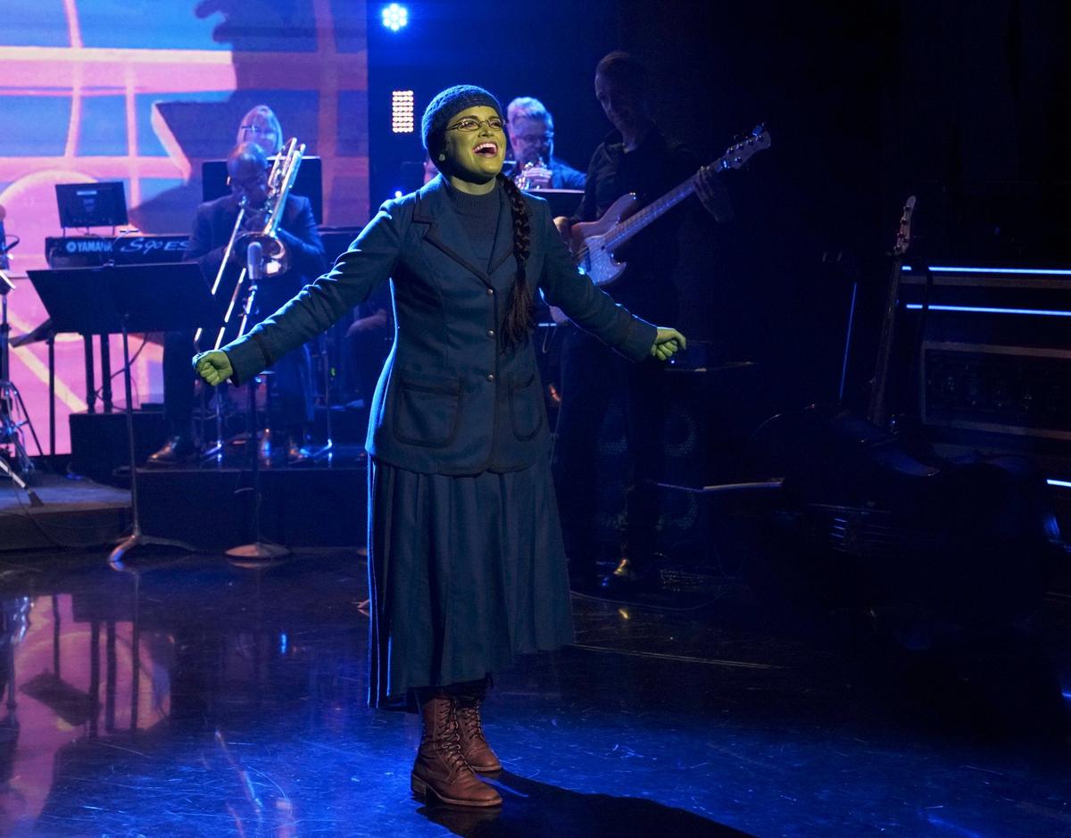 Lindsay Pearce as Elphaba from the Broadway musical “Wicked” on “The Tonight Show Starring Jimmy Fallon” in 2021.