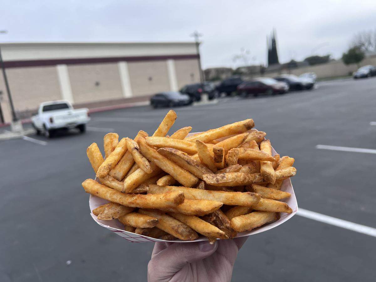 Sides at Ricky’s Tacos in Modesto include fries or chips and salsa for $3.50.