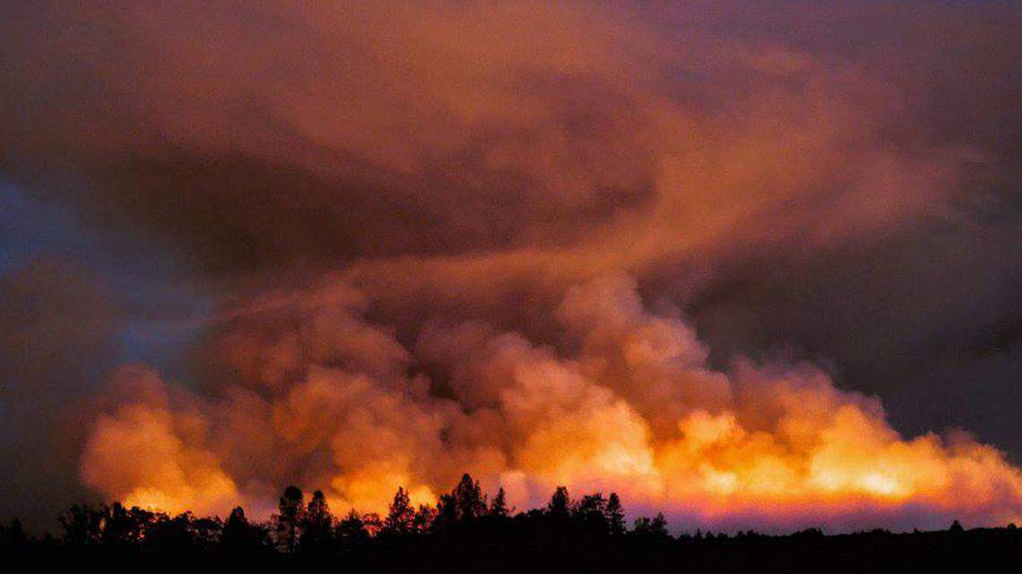 The Lane Fire in Paynes Creek, Calif. (Tehama County) is pictured Saturday June 23, 2018.