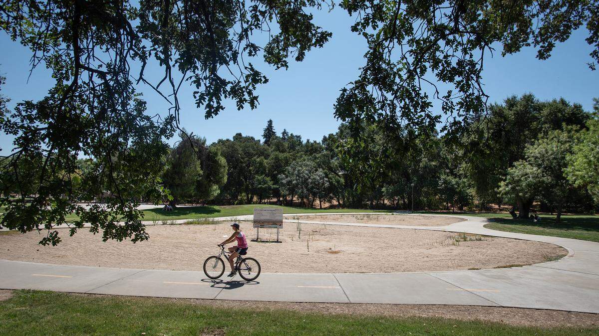 East La Loma park is a possible site for an outdoor skate rink in Modesto, Calif., on Thursday, July 28, 2021.