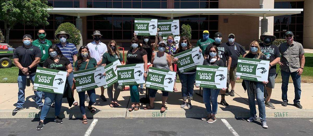 The Turlock Teachers Union purchased yard signs for the families of all Turlock Unified School District seniors.