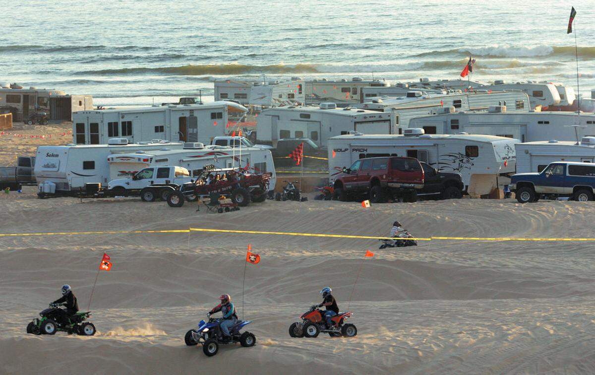 Oceano Dunes State Vehicular Recreation Area People in motorhomes camping on the beach have picked up the idea of using yellow tape to keep ATV’s from cutting through the camping zone. Photo by David Middlecamp 5-25-08 Published Caption: Oceano Dunes State Vehicular Recreation Area People in motorhomes camping on the beach have picked up the idea of using yellow tape to keep ATV’s from cutting through the camping zone. Photo by David Middlecamp 5-25-08