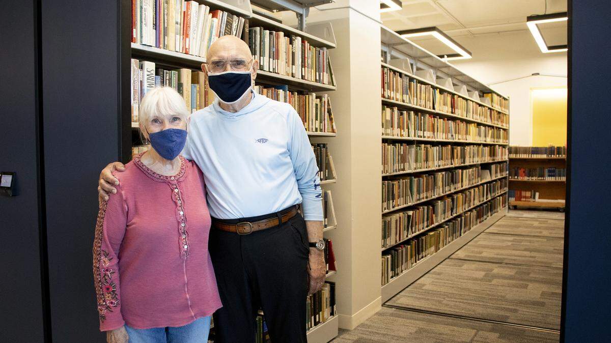 Rosemary and Paul Adalian donated $25,000 to the library at Stanislaus State University in February 2022. They first met in the library when they were students in 1965.
