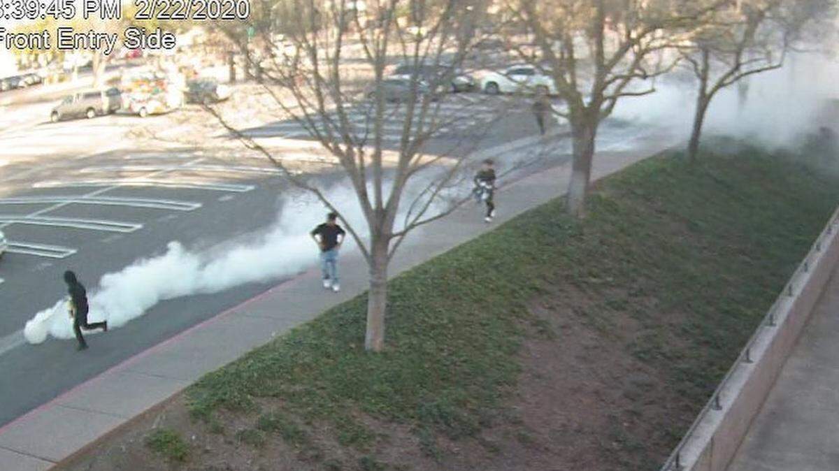 Modesto Police is looking for at least seven juveniles who were captured on surveillance cameras emptying fire hydrants at at Modesto Centre Plaza.