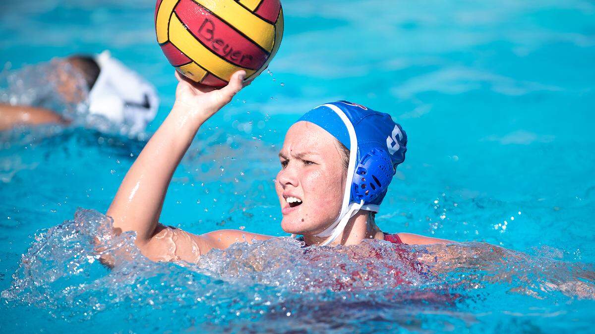 Beyer’s Lauryn Leventini scores a goal during the match with Mountain House at Beyer High School in Modesto, Calif., on Tuesday, Sept. 18, 2018. Beyer won the match 10-2.