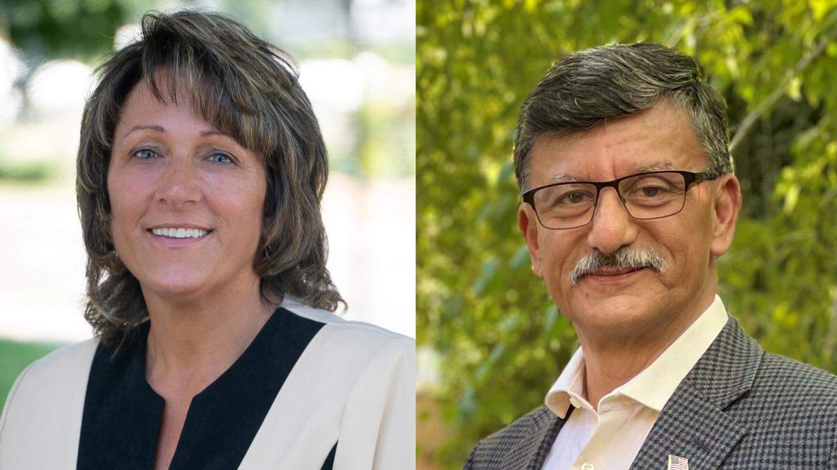 Turlock Mayoral candidates Amy Bublak and Gil Esquer.