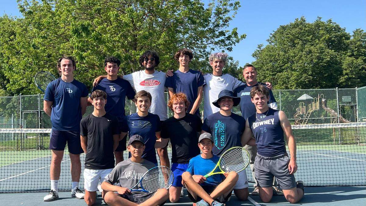 The Downey High boys tennis team won a share of the 2022 CCAL title. It is the Knights’ first league title in 40 years.