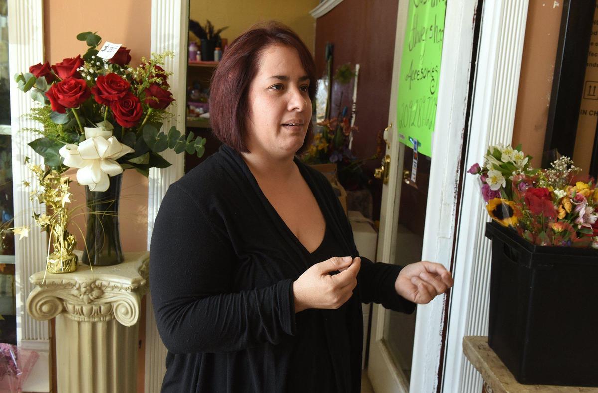 Lourdes Alvarez is pictured Tuesday October 22, 2019 at Jasmine’s Flower Shop and Accessories in Modesto, Calif. Alvarez is the mother of Estevan Nuno, a Turlock High school sophomore that passed away Monday evening after a medical incident at Crane Park.