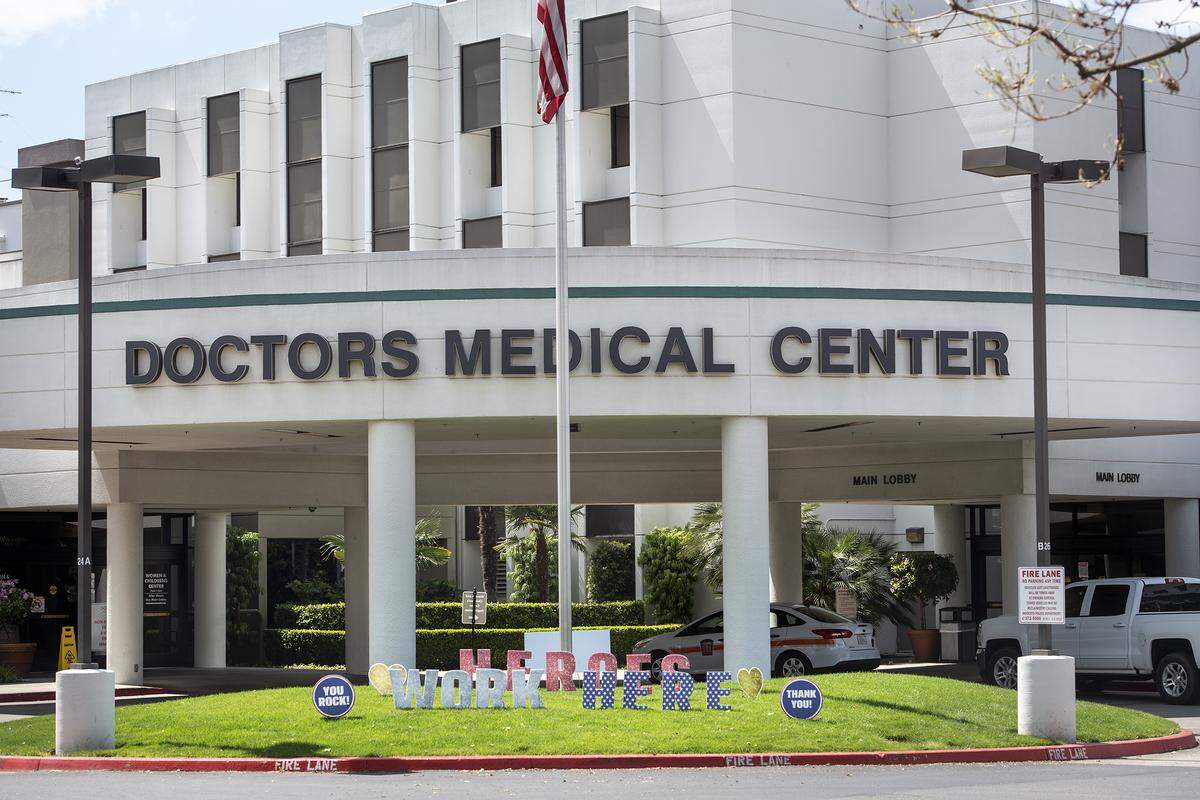 Doctors Medical Center in Modesto, Calif., on Tuesday, April 7, 2020.