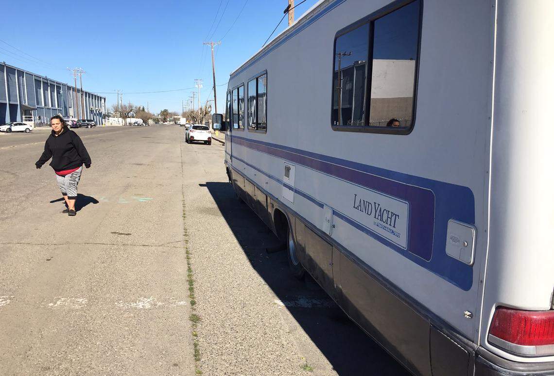 Authorities determined this disabled recreational vehicle on Daly Avenue would need to be towed away.