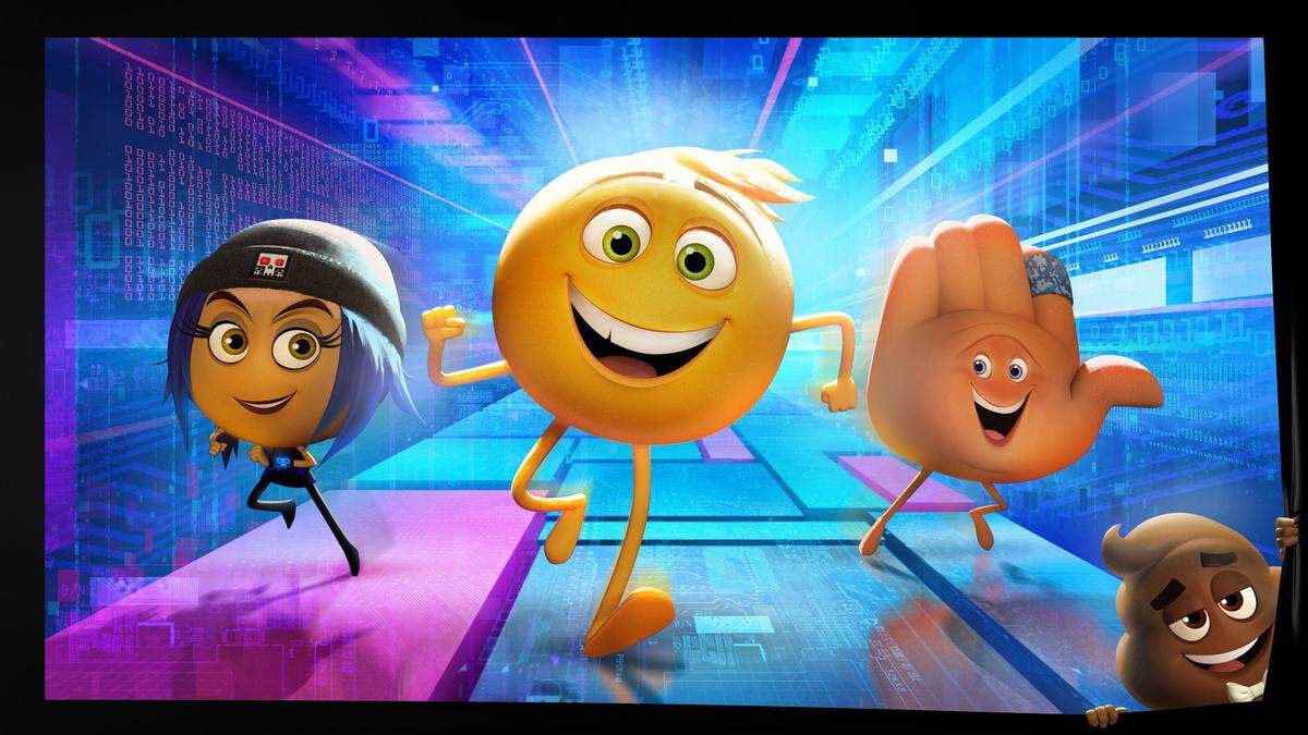 Hacker emoji Jailbreak (Ilana Glazer), exuberant Gene (T.J. Miller) and his handy best friend Hi-5 (James Corden) embark on the app-venture of a lifetime in “Emoji Movie.”