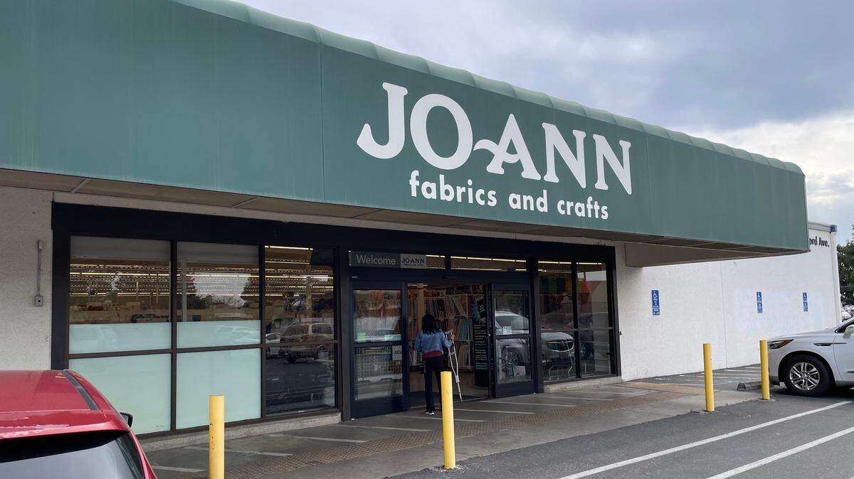 Joann Fabrics and Crafts at 200 Standiford Ave. in Modesto, is pictured Monday morning, Feb. 24, 2025. The chain has announced it will close all locations.
