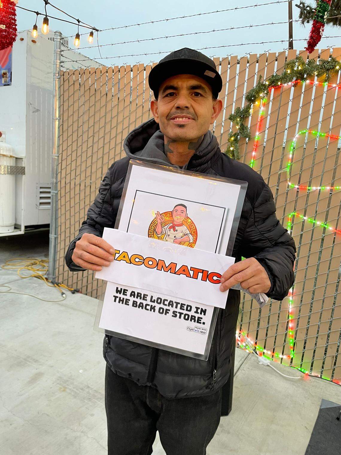 Flacos Tacos food truck en Modesto, Calif., ahora se llamará Tacomatic, anunció el propietario Rafael Calvillo.