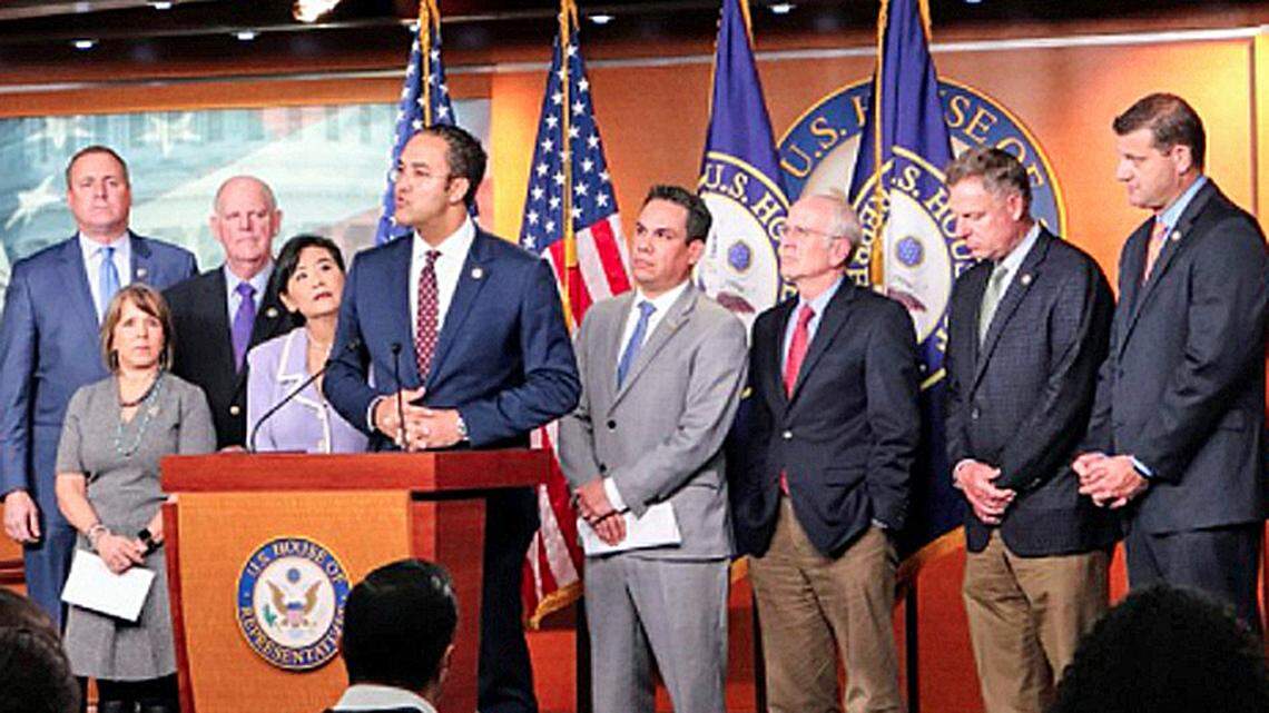 Jeff Denham and other congressional representatives from both parties joined Tuesday, Jan. 16, 2018, to announce legislation aimed at protecting Dreamers from deportation as well as strengthening border security.