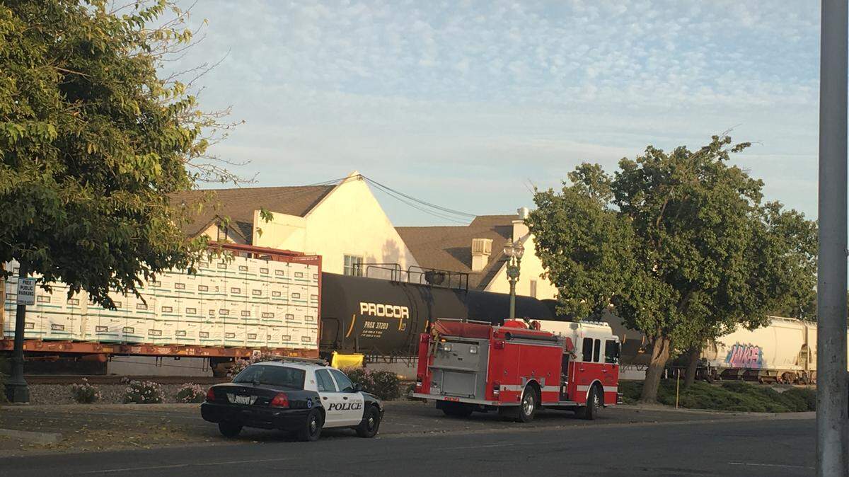 A person was struck and killed by a train just off downtown Turlock Saturday, Sept. 29, 2018. 