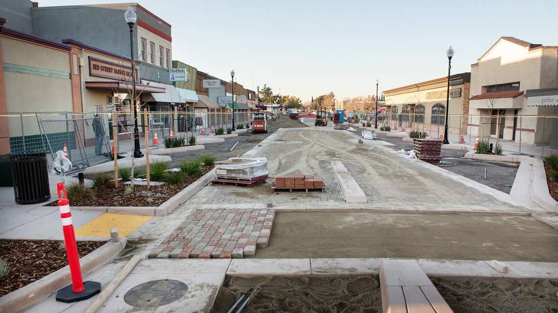Streetscape project has torn up Oakdale block longer than planned. End is in sight