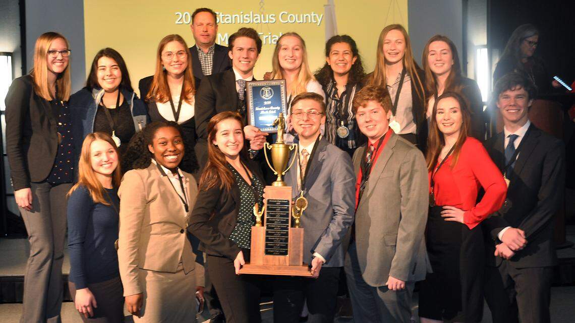 The team from Beyer High School won the annual Stanislaus County Mock Trial Competition on Feb. 19, 2019.