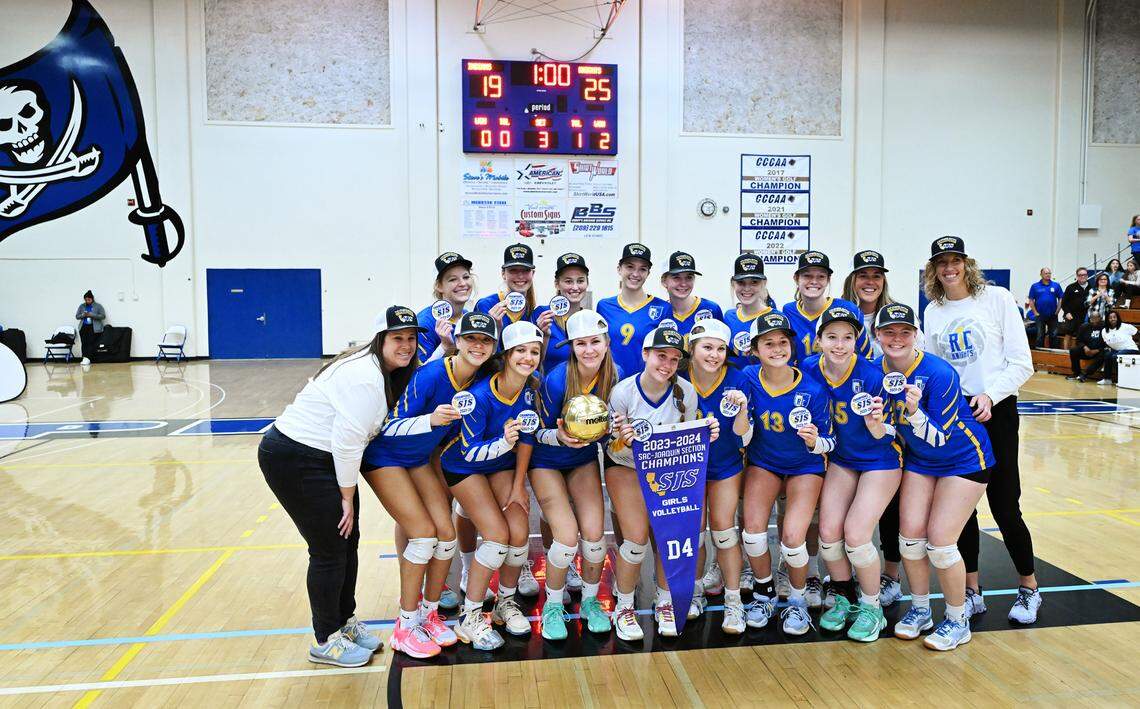 Ripon Christian girls are the Sac-Joaquin Section Division IV champions with a 3-0 victory over Ripon at Modesto Junior College in Modesto, Calif., Saturday, Nov. 4, 2023.