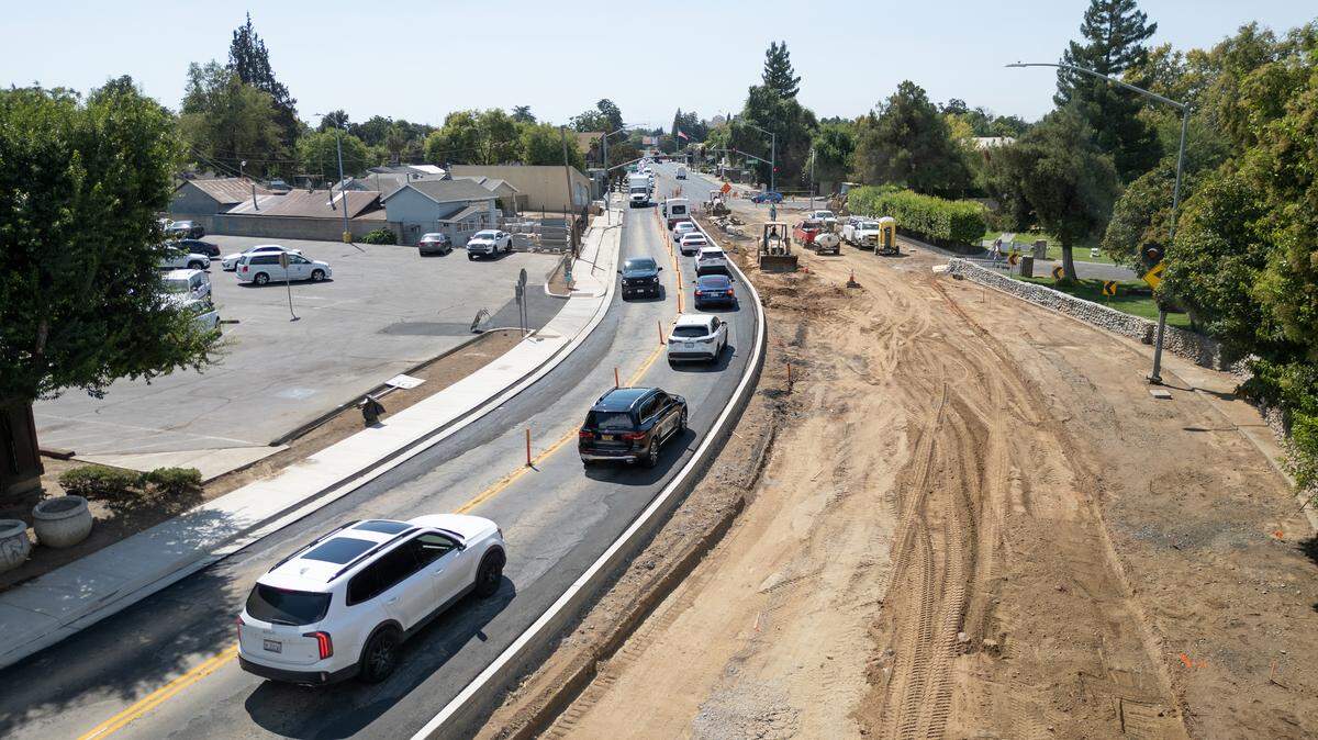 Scenic Drive road work continues in Modesto.