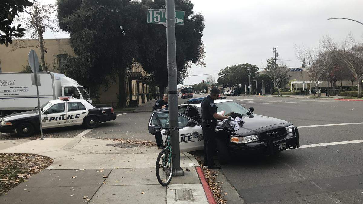 The Stanislaus County Library at 1500 I Street in downtown Modesto was evacuated Thursday morning Dec. 20, 2018, after a man reportedly claimed he had a gun and an explosive.