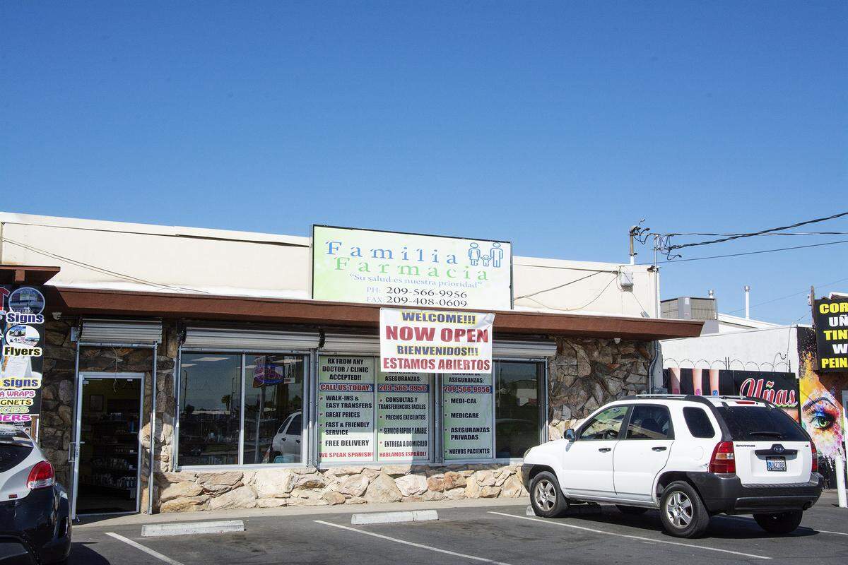 The new Familia Farmacia, a locally owned independent pharmacy, opened on Crows Landing Road in Modesto, Calif. pictured Sept. 20, 2019.
