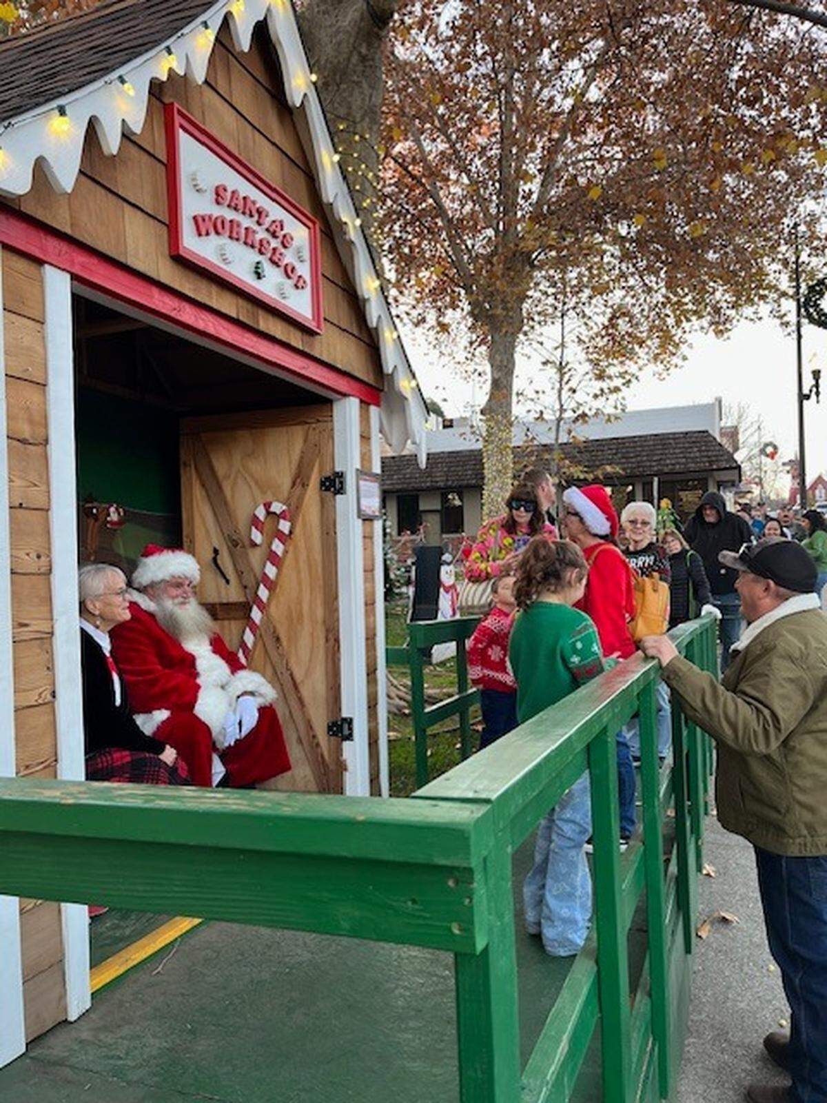 Santa awaits during a past year’s Sonora Christmas Town.
