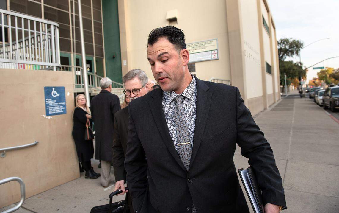 Joseph Lamantia leaves Stanislaus County Superior court in Modesto, Calif., Tuesday, Nov. 22, 2022.