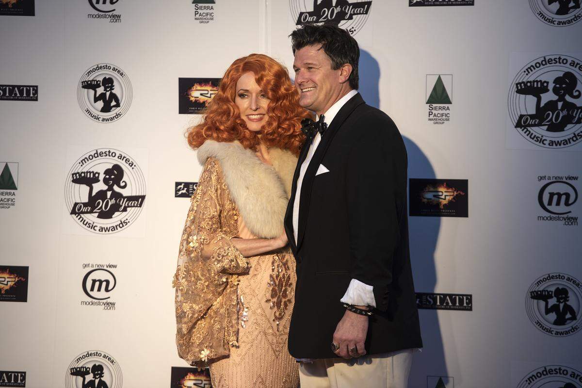 Joe and Rayleen Wagner arrive at the Modesto Area Music Awards at The State Theatre in Modesto, Calif., Tuesday, Oct. 15, 2019.