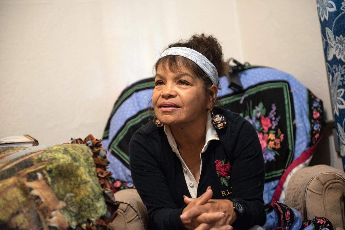 Formerly homeless, Lupe Vargas received an emergency housing voucher, she says it changed her life. Photographed at her apartment in downtown Modesto, Calif., Wednesday, Nov.16, 2022.