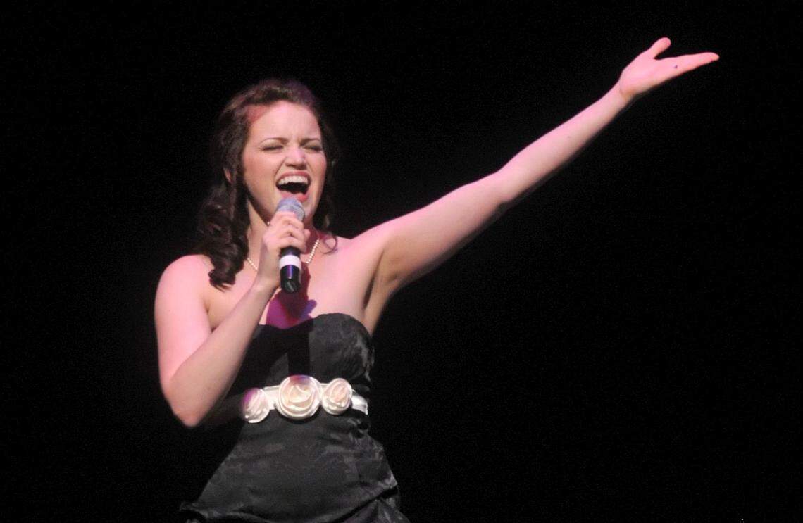 Winner Lindsay Pearce performs Gimme Gimme from the musical Thoroughly Modern Millie in the Valley’s Got Talent final show, September 4, 2010 at the Gallo Center for the Arts.