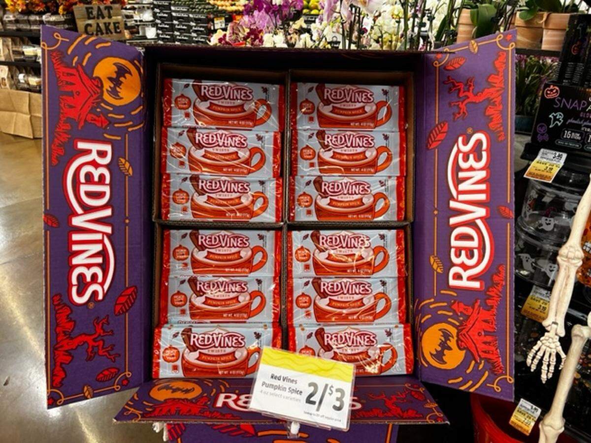 Pumpkin spice Red Vines found at Savemart in Ripon, CA.