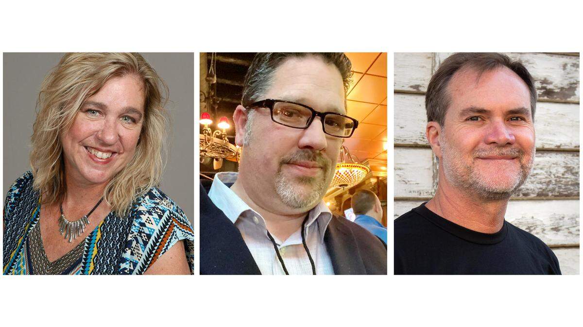 Modesto city council candidates rom the left, Janice Keating, Chris Ricci, and Jim Applegate