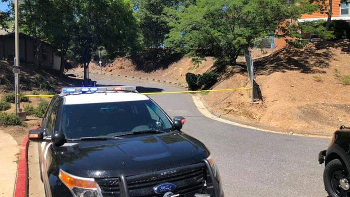 The Tuolumne County Sheriff’s Office investigated an officer-involved shooting at the Preston Lane Apartments in Jamestown, California, on Tuesday, May 26, 2020.