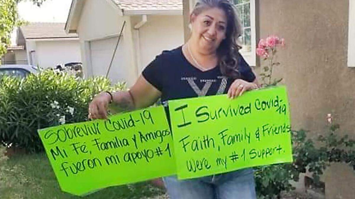 Rebeca Calderon, COVID-19 survivor in Los Banos, CA.