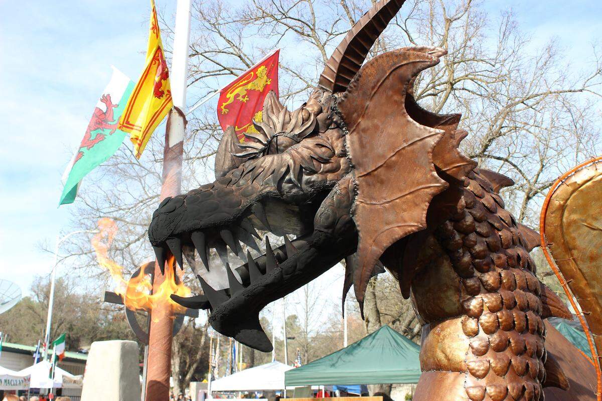 The fire-breathing dragon is a popular attraction at the All Hallows Fantasy Faire, returning to the Mother Lode Fairgrounds in Sonora.