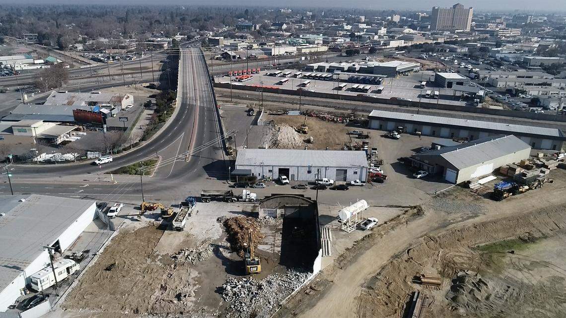 Beech Street bridge will connect to Highway 132 near Kansas Avenue in Modesto, Calif., on Wednesday, Jan. 13, 2021.