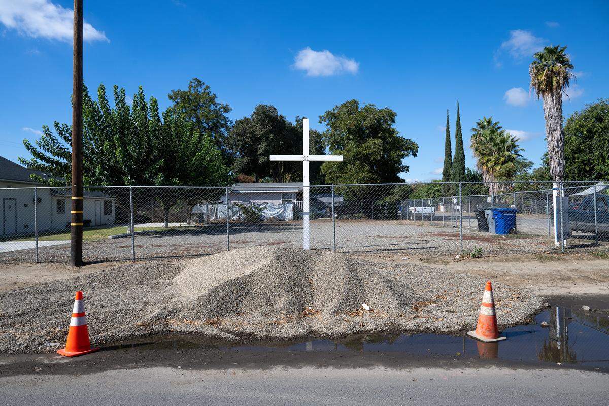 Work has started on the Parklawn Pedestrian Sidewalk Project in the Parklawn neighborhood in Modesto on  Thursday, Oct. 16, 2025. 