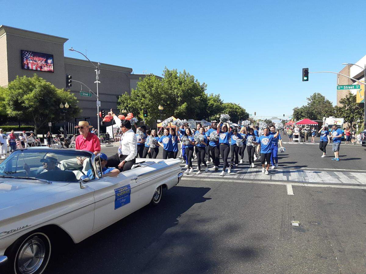 The Modesto, Calif. annual Independence Day Parade drew thousands of spectators to downtown Monday, July 4, 2022.