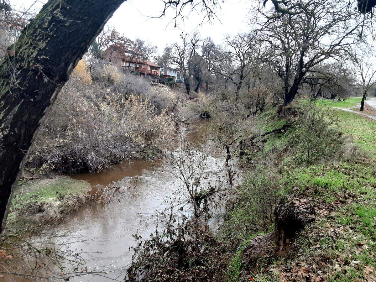 Dry Creek in Modesto, Calif., Friday, Dec. 30, 2022.