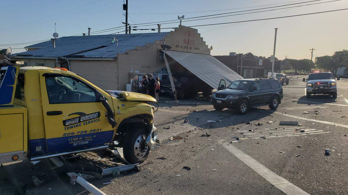 A tow truck driver was seriously injured in a DUI crash that also damaged a business in Calaveras County on Thursday, April 15.