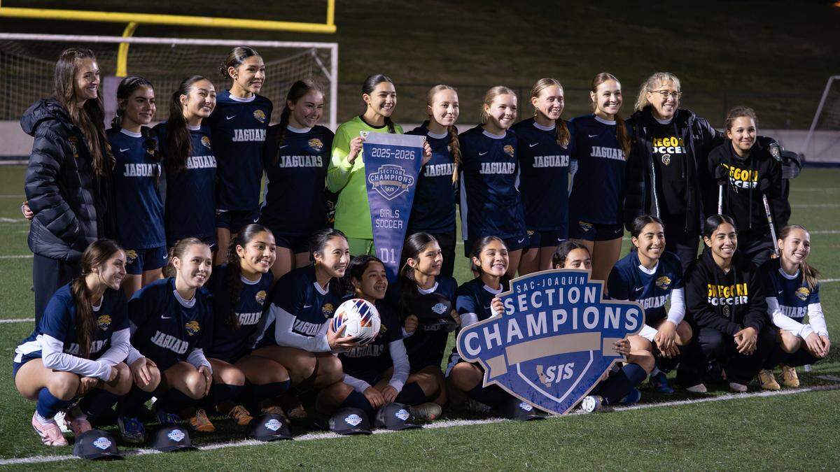The Gregori High girls soccer team won the program’s first Sac-Joaquin Section championship Saturday, Feb. 21, 2026 at Cosumnes River College. The Jaguars beat Davis Senior High in a penalty shootout.